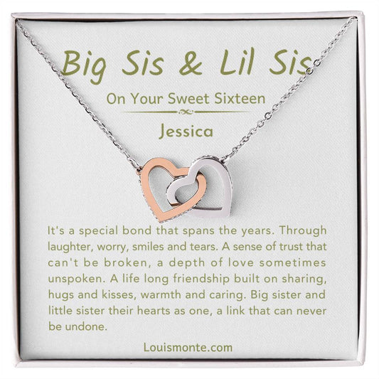 Personalized Sister Necklace For Sweet Sixteen