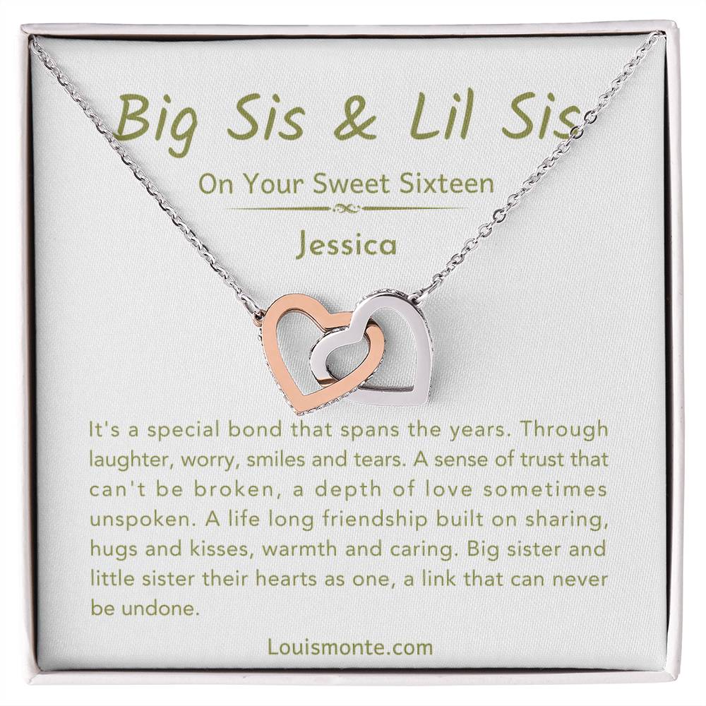 Personalized Sister Necklace For Sweet Sixteen