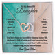 Personalized Daughter Gift From Mom - Incredible Blessing Interlocking Hearts Necklace