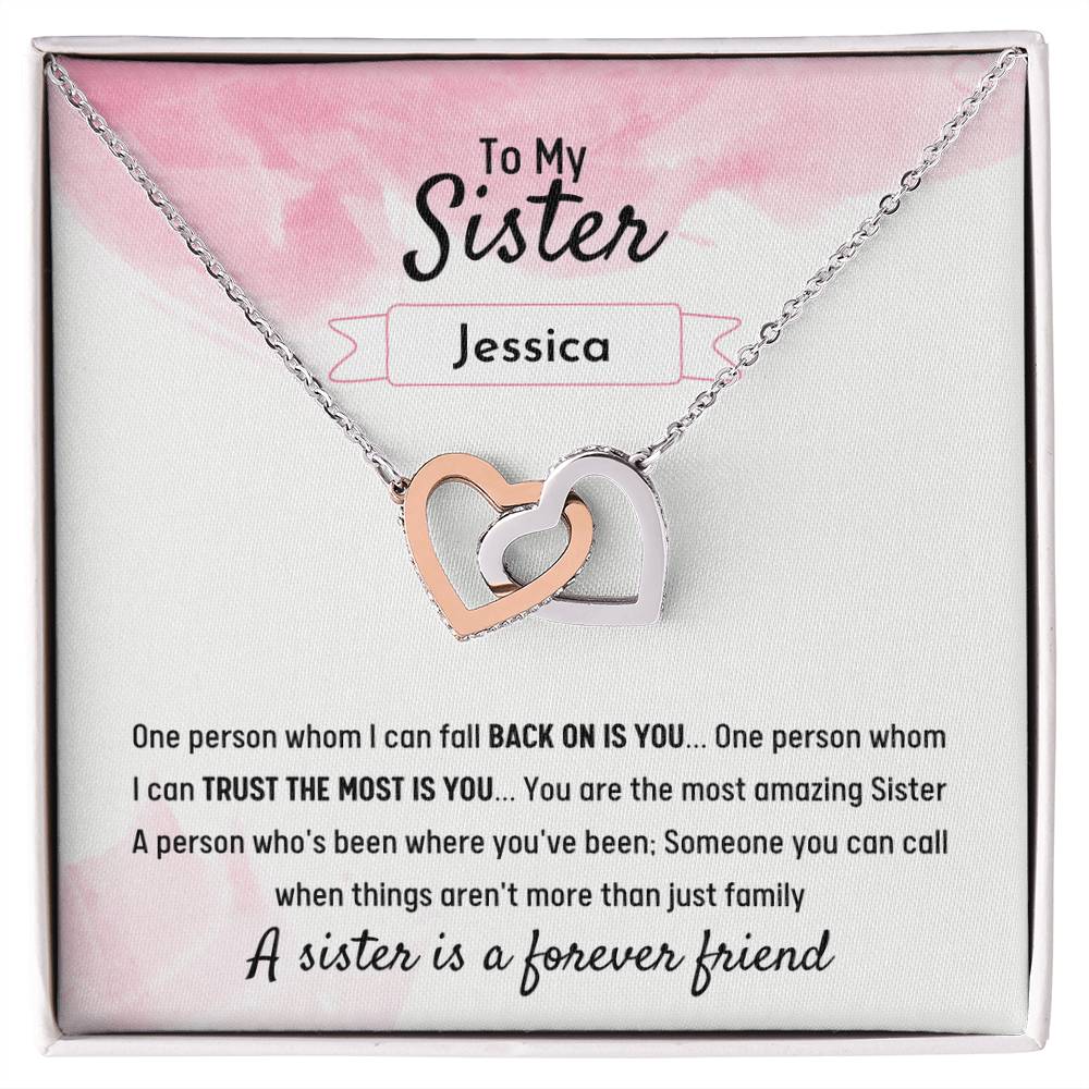 Personalized Sister Necklace | Sister Is A Forever Friend | Perfect Gift For Sister