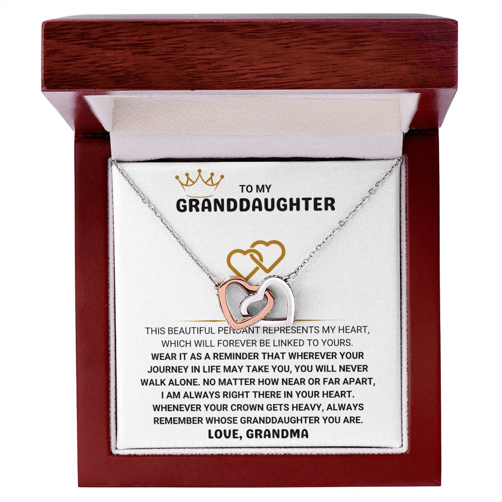 Forever Linked Hearts Granddaughter Necklace