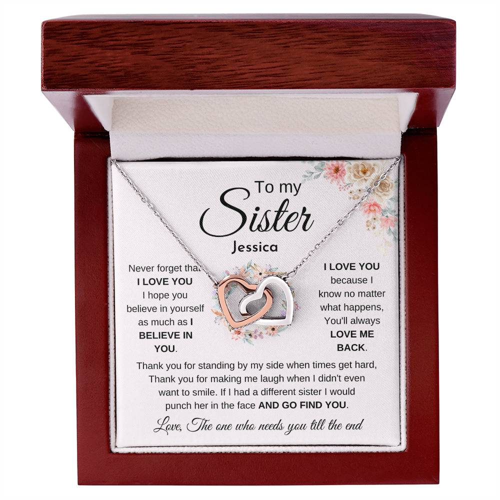 Personalized Sister Necklace | Sentimental Graduation or Birthday Gifts for Sisters