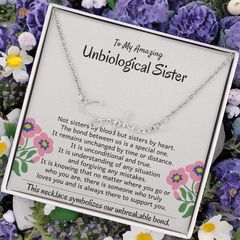 Best Friend Necklace, Unbiological Sister Jewelry, Symbol Of Chosen Family, To My Unbiological Sister