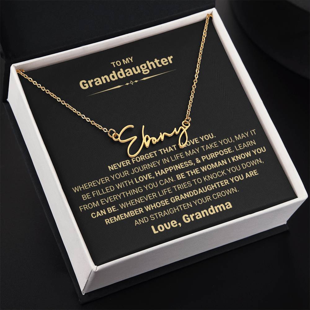 Granddaughter Gift with Custom Name Jewelry