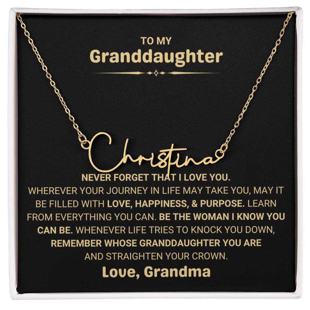 Customizable Name Necklace with 18K Yellow Gold Finish