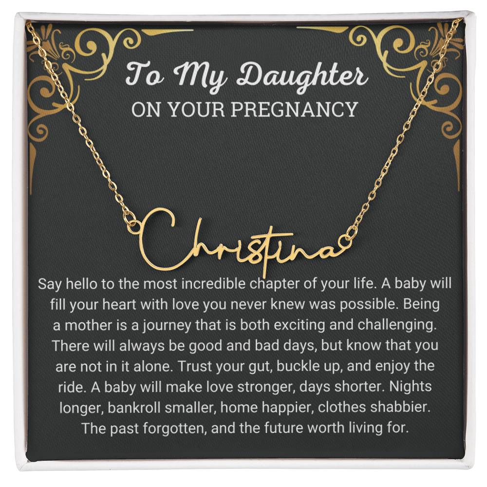 Expecting Daughter Gift Necklace