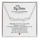 Personalized Big Sister Heart Name Necklace