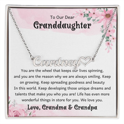 Personalized Name Necklace for Granddaughter