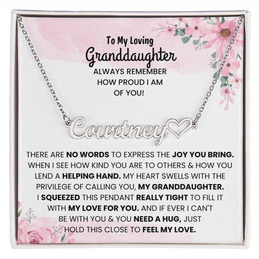 Personalized Name Necklace for Granddaughter