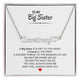 Personalized Heart Name Necklace For Big Sister From Little Sister