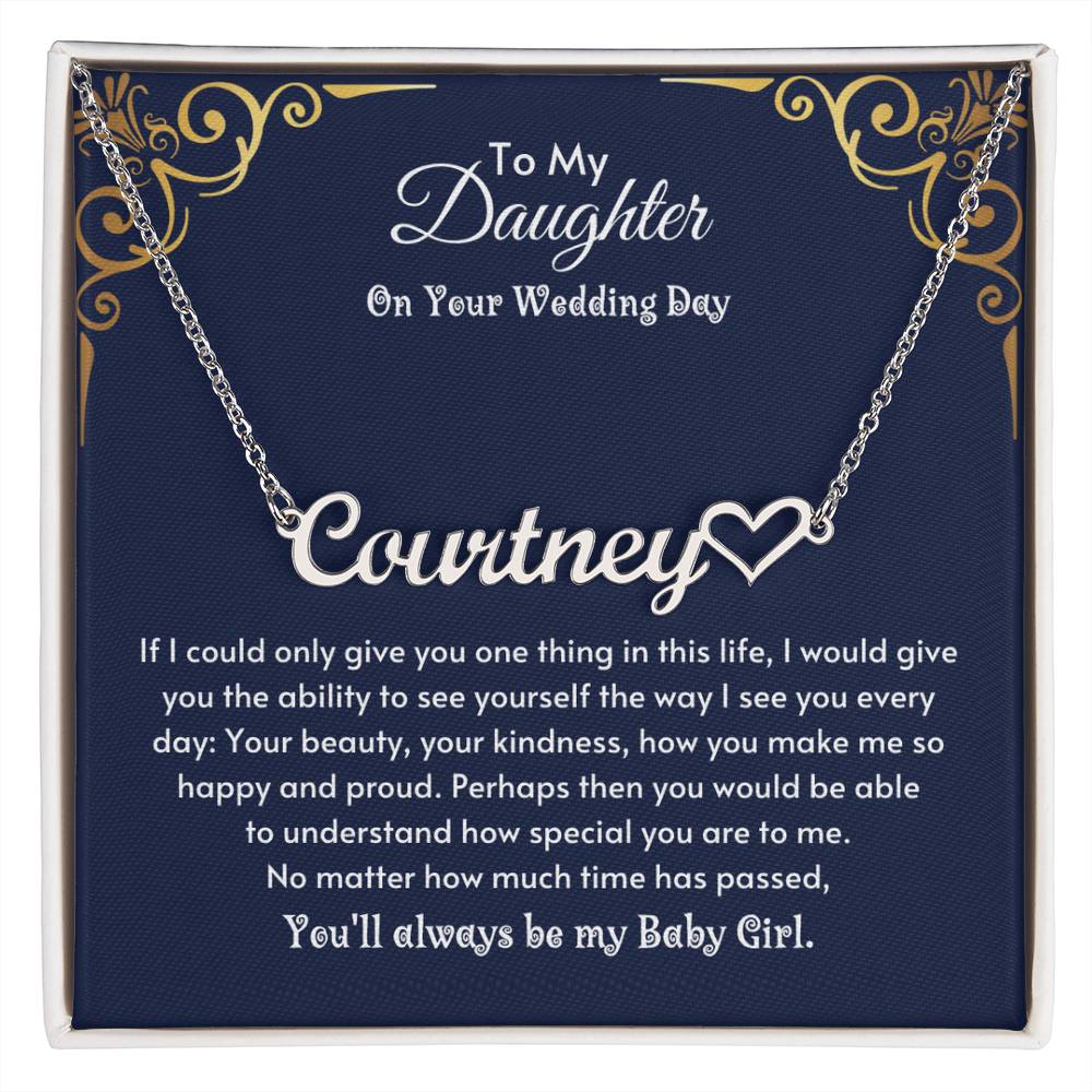 name necklace for bride to be