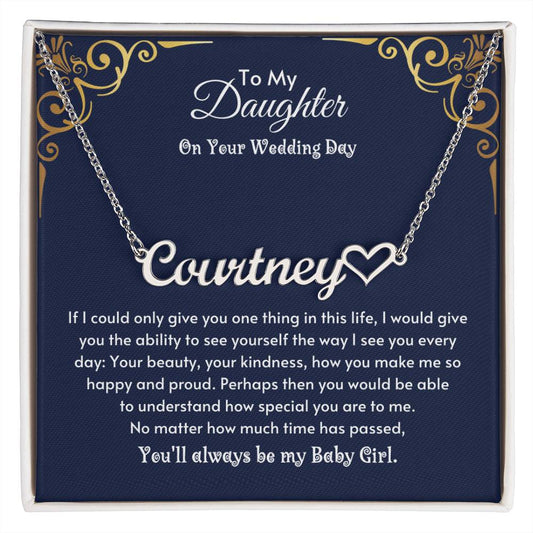 name necklace for bride to be