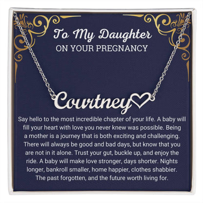 Personalized Necklace for Pregnant Daughter