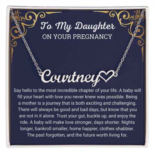 Personalized Necklace for Pregnant Daughter