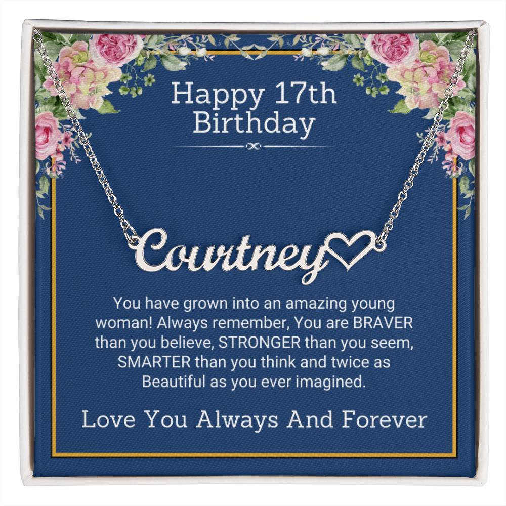Personalized Happy 17th Birthday Gift For Her