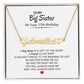 Personalized Big Sister Heart Name Necklace For 17th Birthday Gift