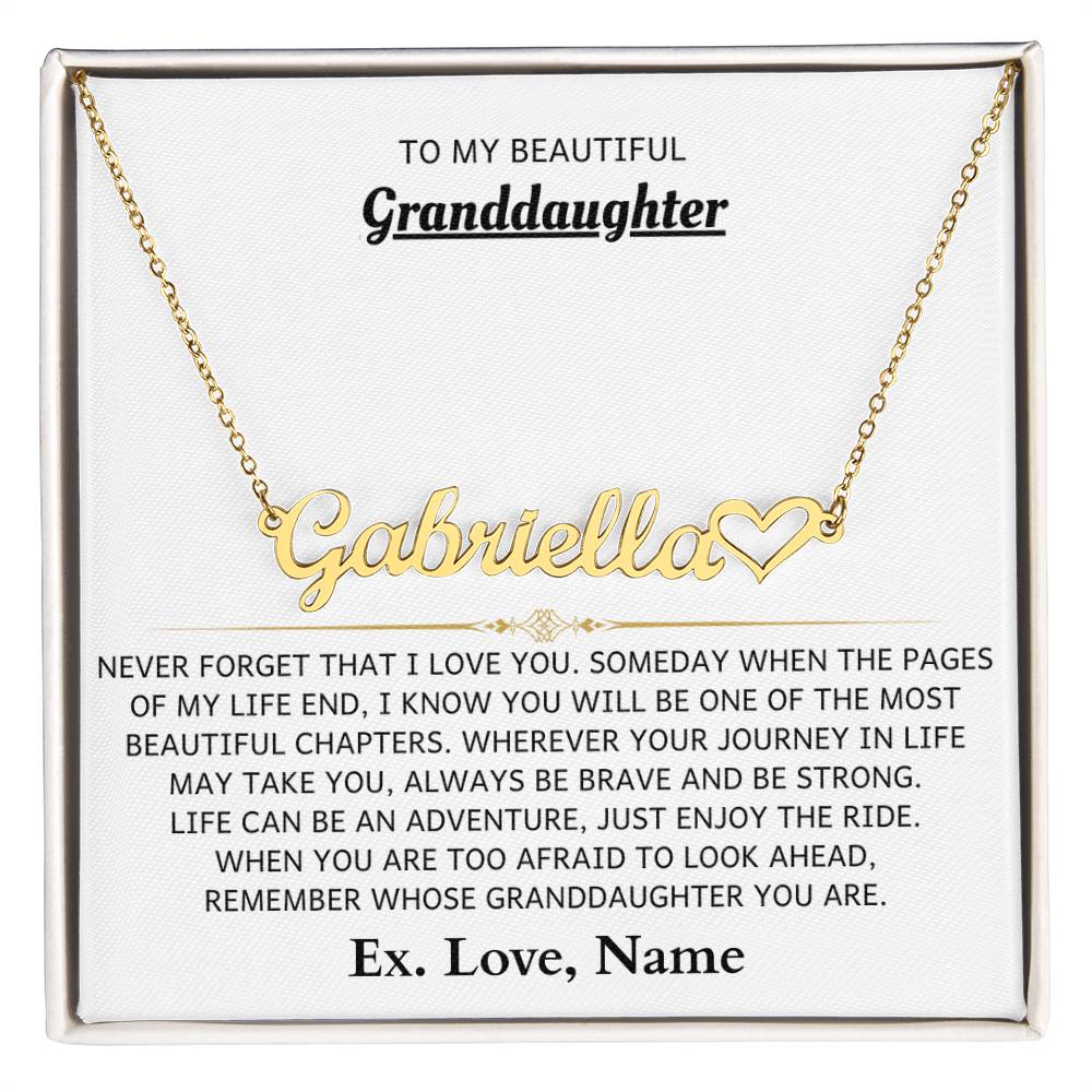 18K Yellow Gold Finish Heart Necklace