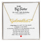 Personalized Big Sister Heart Name Necklace For 16th Birthday Gift