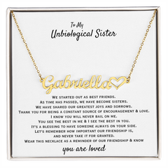 Sister Necklace For Unbiological Sister, Meaningful Jewelry Gift, Symbol Of Bond, To My Unbiological Sister