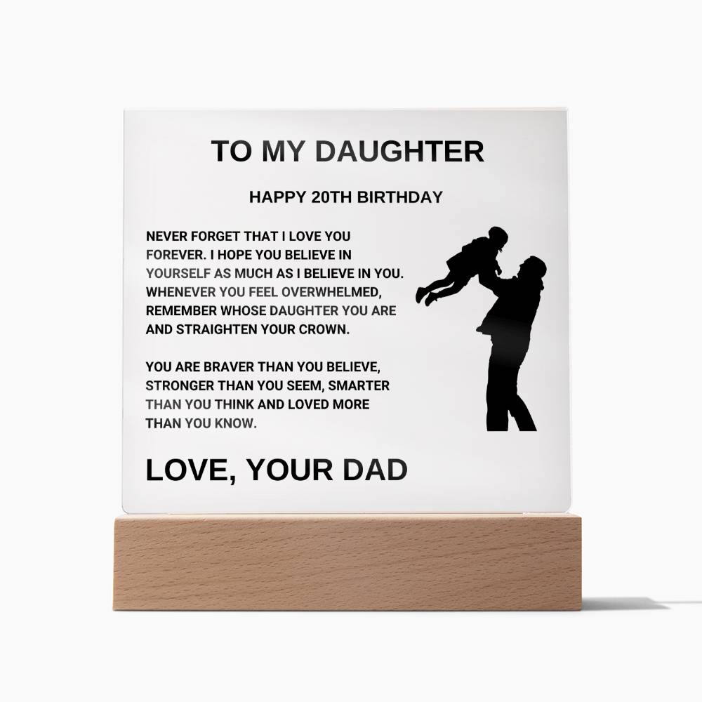 20th birthday gifts for daughter from dad