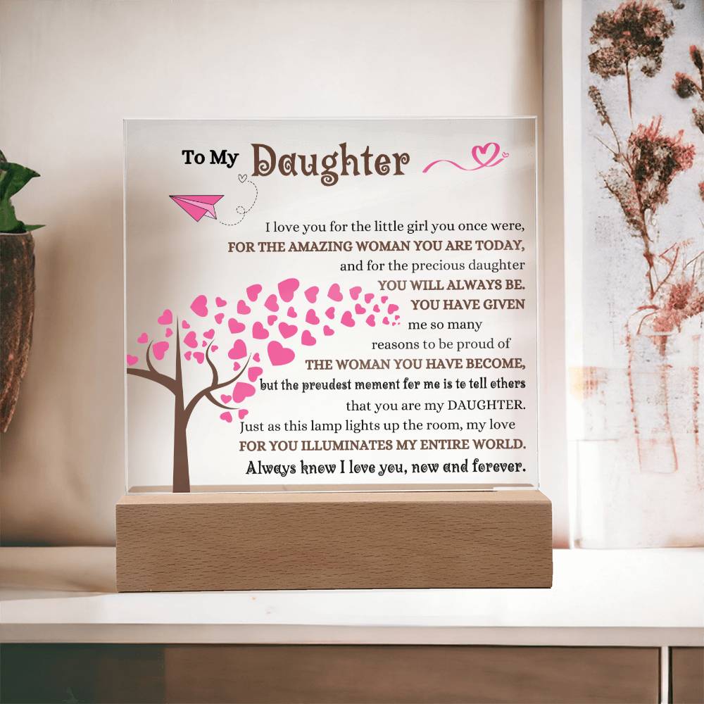 Special Daughter Gift from Mom or Dad - Acrylic Plaque