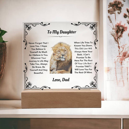 To My Daughter Gift from Dad Acrylic Plaque