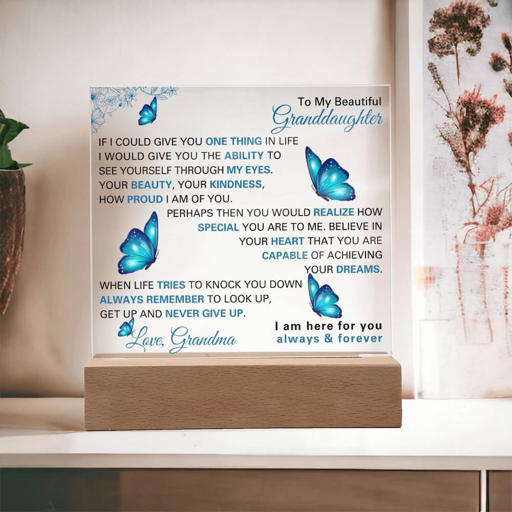 Premium Acrylic Plaque for Granddaughter