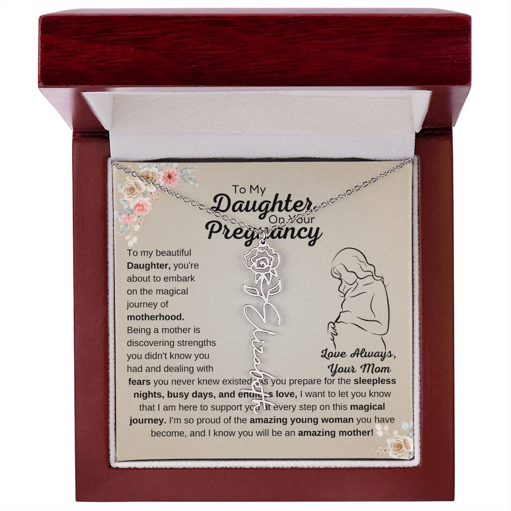 Gift for Pregnant Daughter from Mom - Mahogany Box - June