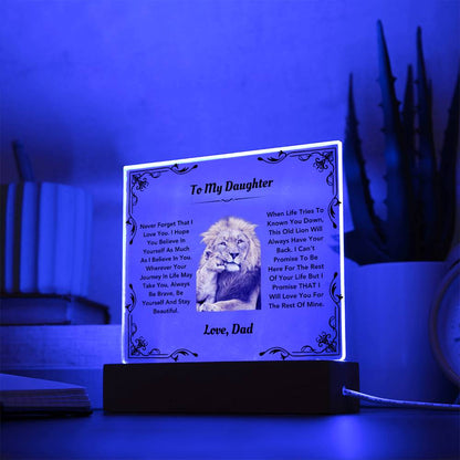 Father to Daughter Gift Plaque