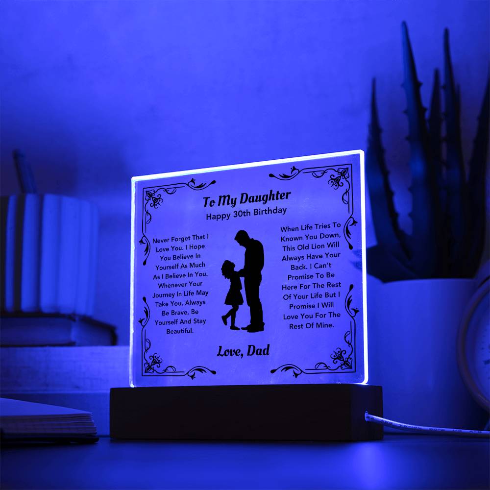 Premium Quality Acrylic Plaque for Daughter