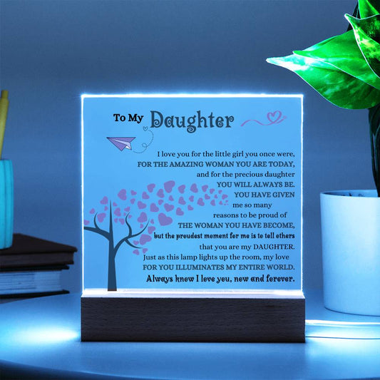 Special Daughter Gift from Mom or Dad - Acrylic Plaque