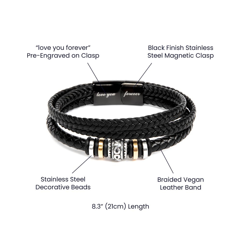 Braided Vegan Leather Bracelet