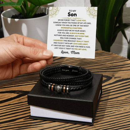 Vegan Leather Son Bracelet