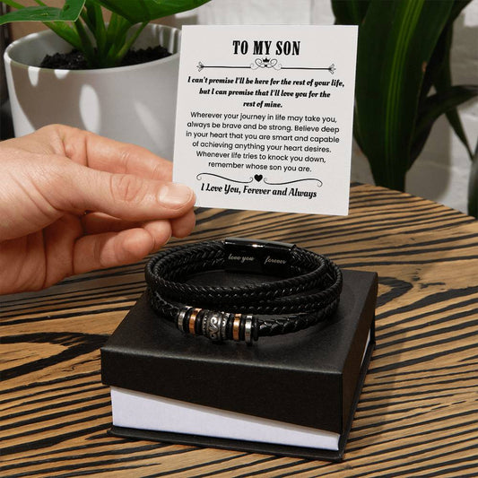 Vegan Leather Bracelet for Sons