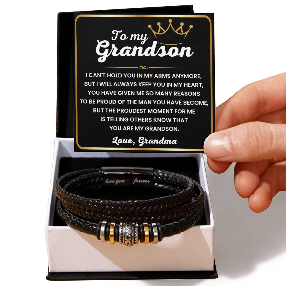 Grandson Love You Forever Bracelet from Nana - Sentimental Keepsake Gift