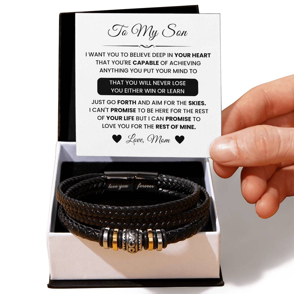 Meaningful Gift for Son from Mom - Bracelet