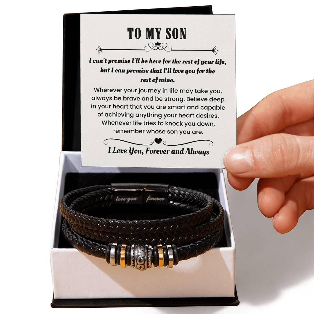 Vegan Leather Bracelet for Sons