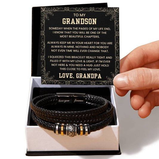 Love You Forever Bracelet Gift for Grandson from Grandpa