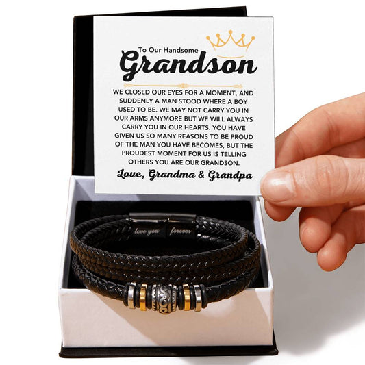 Love You Forever Bracelet for Grandson