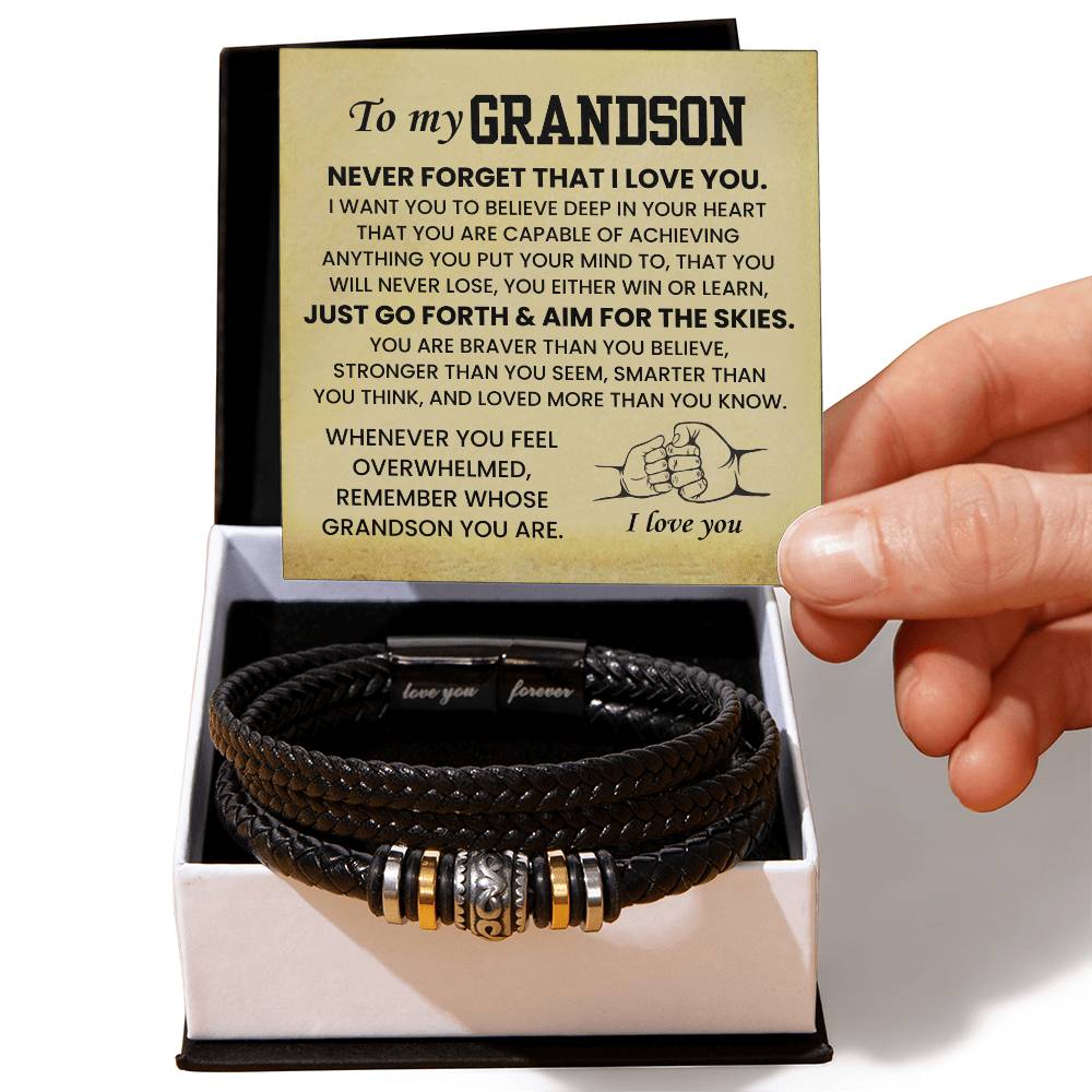 To My Grandson Bracelet