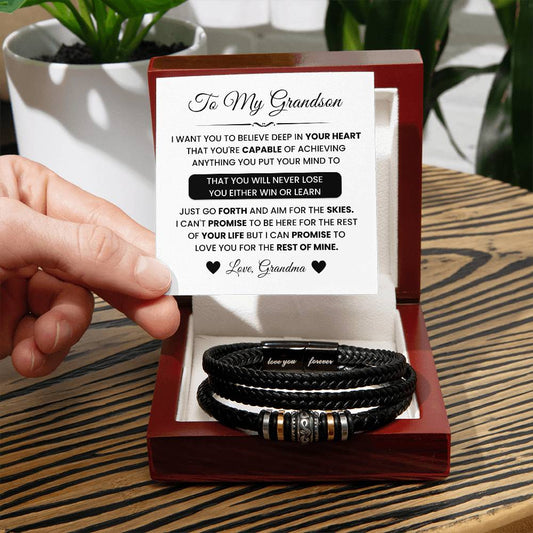 Inspirational Gift For Grandson From Grandmother Bracelet