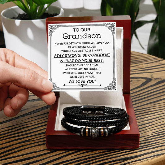 Grandson love you forever bracelet