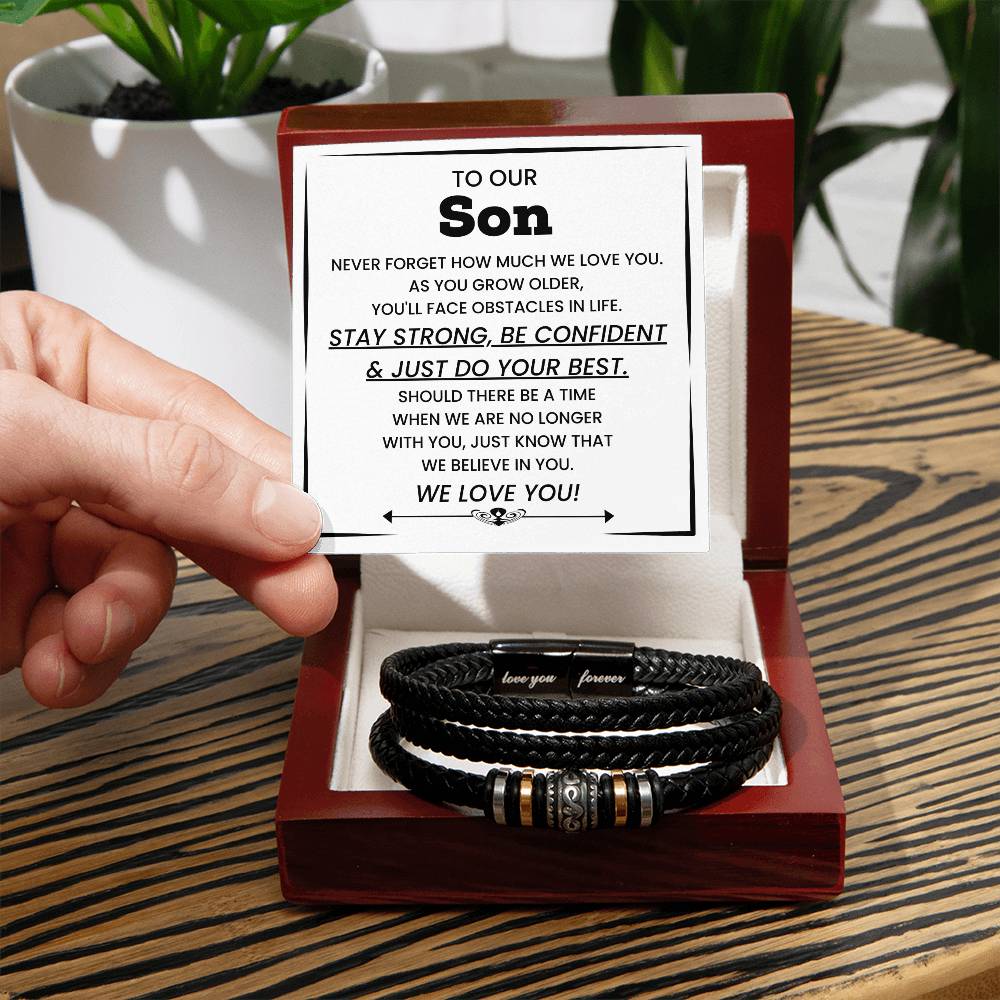 Vegan leather bracelet for sons