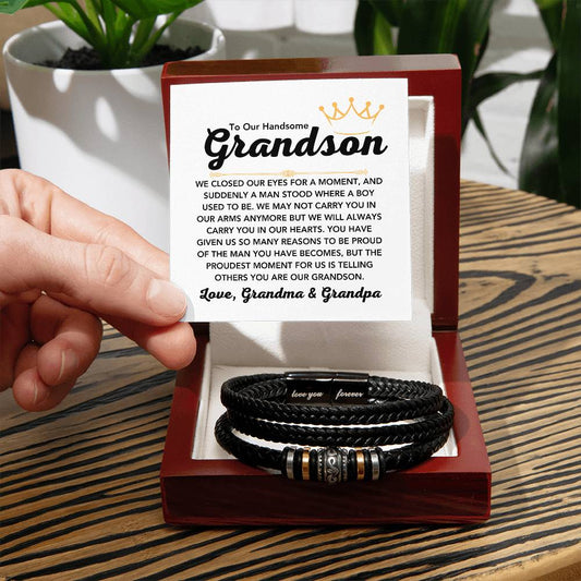 Love You Forever Bracelet for Grandson