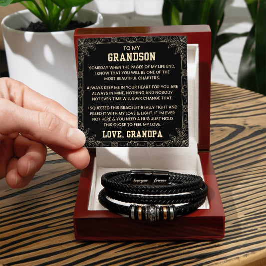 Love You Forever Bracelet Gift for Grandson from Grandpa