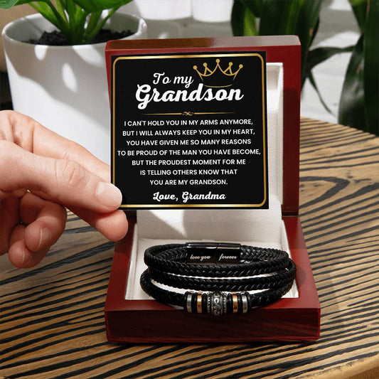 Grandson Love You Forever Bracelet from Nana - Sentimental Keepsake Gift