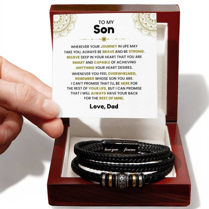 Vegan Leather Son Bracelet