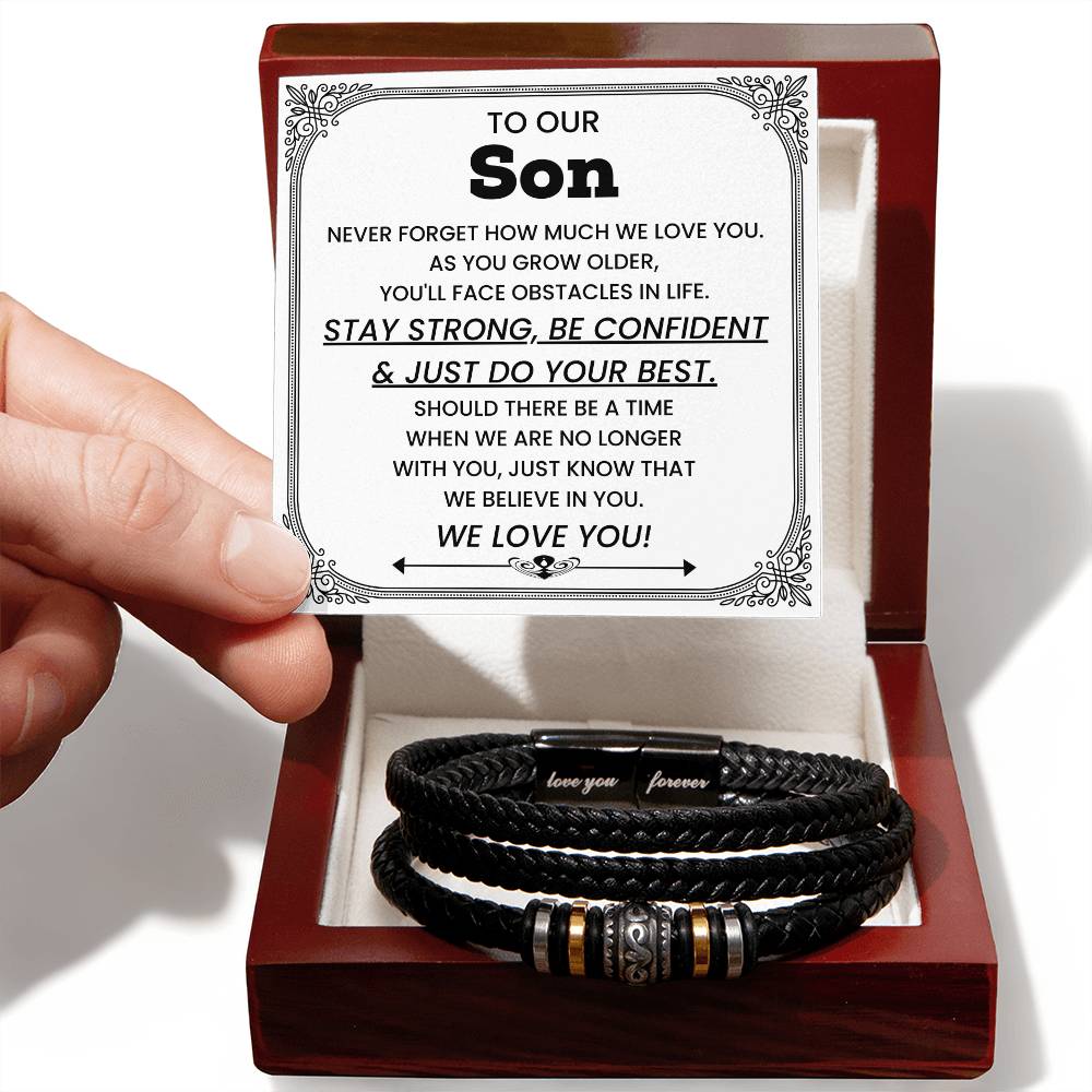 Be Confident son bracelet in braided design