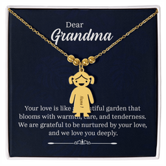 Elegant Necklace For Grandma, Meaningful Jewelry Keepsake, Cherished Gift, Dear Grandma