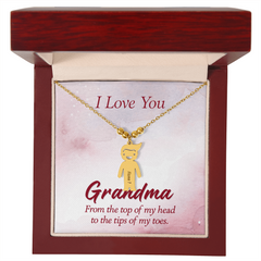 New Grandma Necklace, Sentimental Jewelry Gift, Celebrate First Grandchild, I Love Grandma